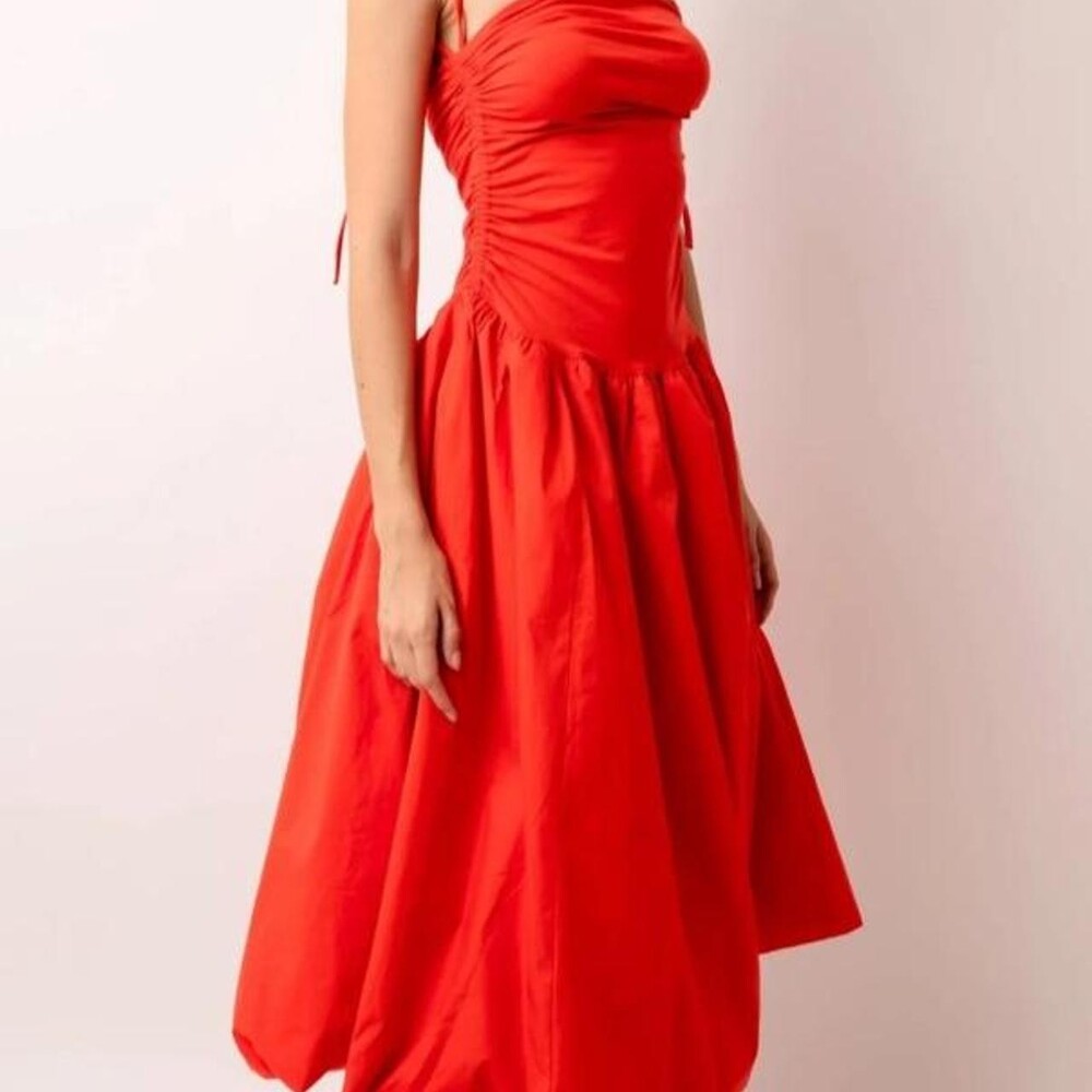 AMYLYNN Alexa Orange Puffball Dress NWT Size M